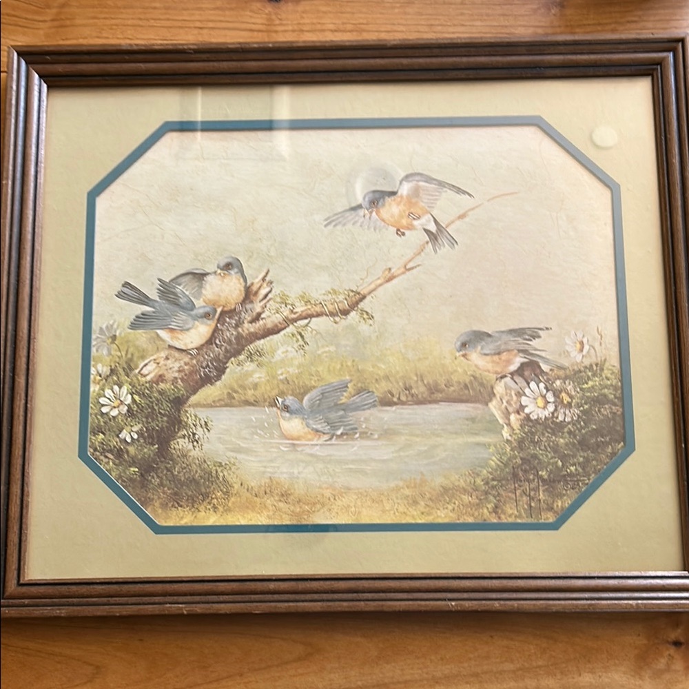 Art wall decor vintage bird print